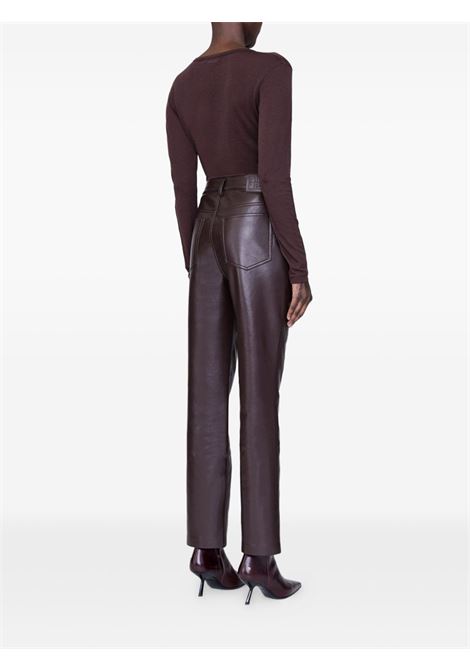 maglia sylvie l/s donna marrone scuro ANINE BING | A-08-11501BWN34